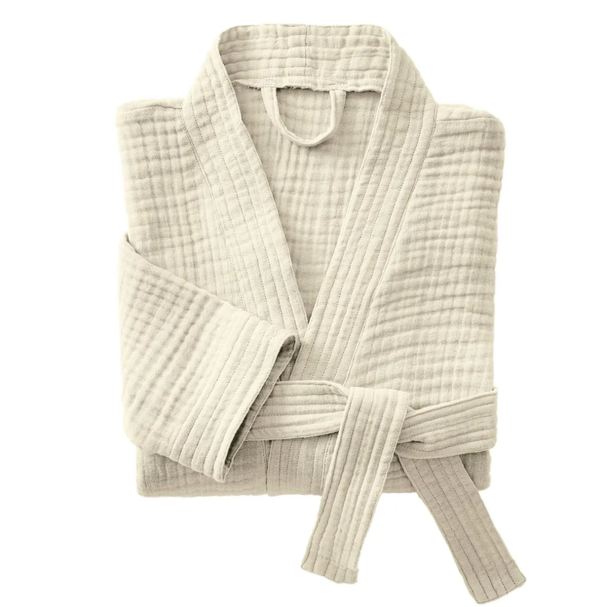 EMINZA Peignoir de bain gaze de coton L/XL Gaïa pampa Beige