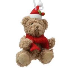 KAEMINGK Peluche à suspendre (H14 cm) Léon Ourson mignon Rouge Discount