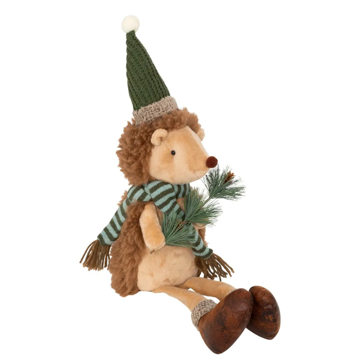 JJA Peluche assise (H61cm) Hérisson de la forêt et vert Beige Hot