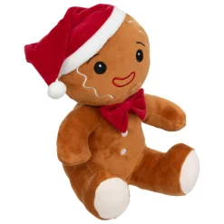 FEERIC LIGHTS Peluche de Noël (H25 cm) Bonhomme Pain d'épice Marron