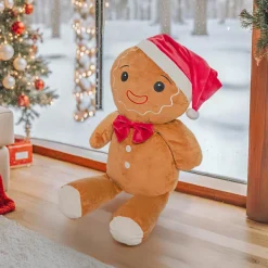 FEERIC LIGHTS Peluche de Noël (H50 cm) Bonhomme Pain d'épice Marron Best