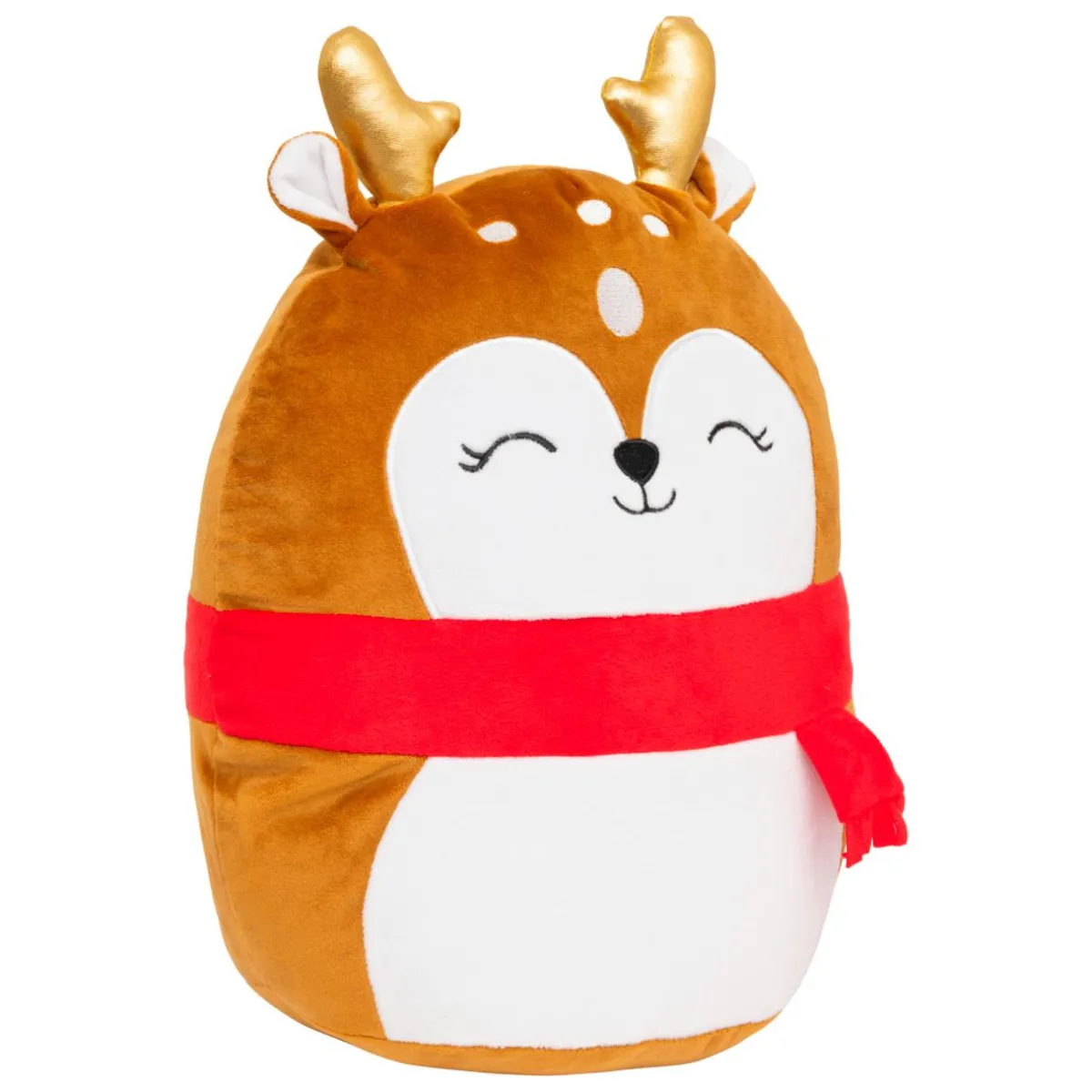 JJA Peluche (H35 cm) Joyeux Renne de Noël Marron Hot
