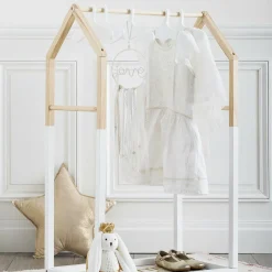 ATMOSPHERA Penderie enfant bois (H100 cm) Maison he Blanc Clearance