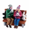 LEMAX Personnages Chocolat chaud sur un banc Hot