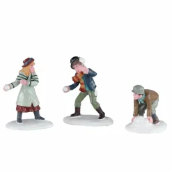 LEMAX Personnages (Lot de 3) Bataille dans la neige Clearance