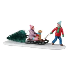 LEMAX Personnages Retour à la maison avec notre sapin Hot