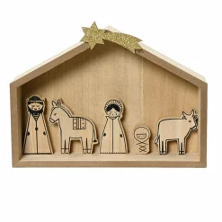KAEMINGK Petite crèche de Noël en bois (H27 cm) Sainte-Marceline Best