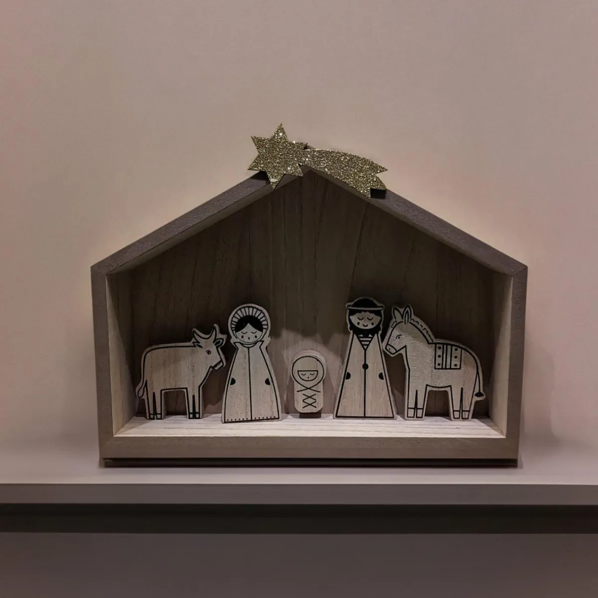 KAEMINGK Petite crèche de Noël en bois (H27 cm) Sainte-Marceline Best