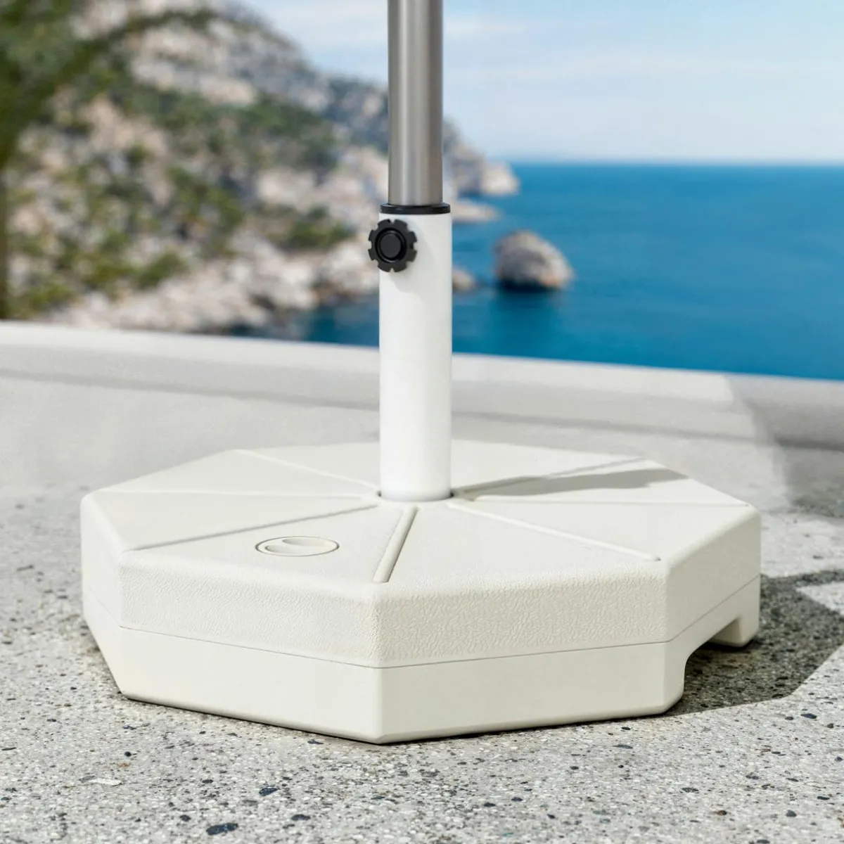 MOBELLIA Pied de parasol universel à remplir 28L Blanc Best