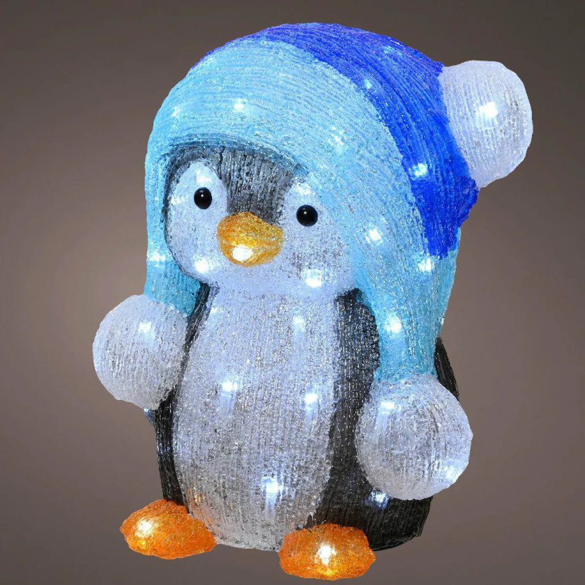 EMINZA Pingouin lumineux 60 LED (H33 cm) Fripon Blanc froid Clearance