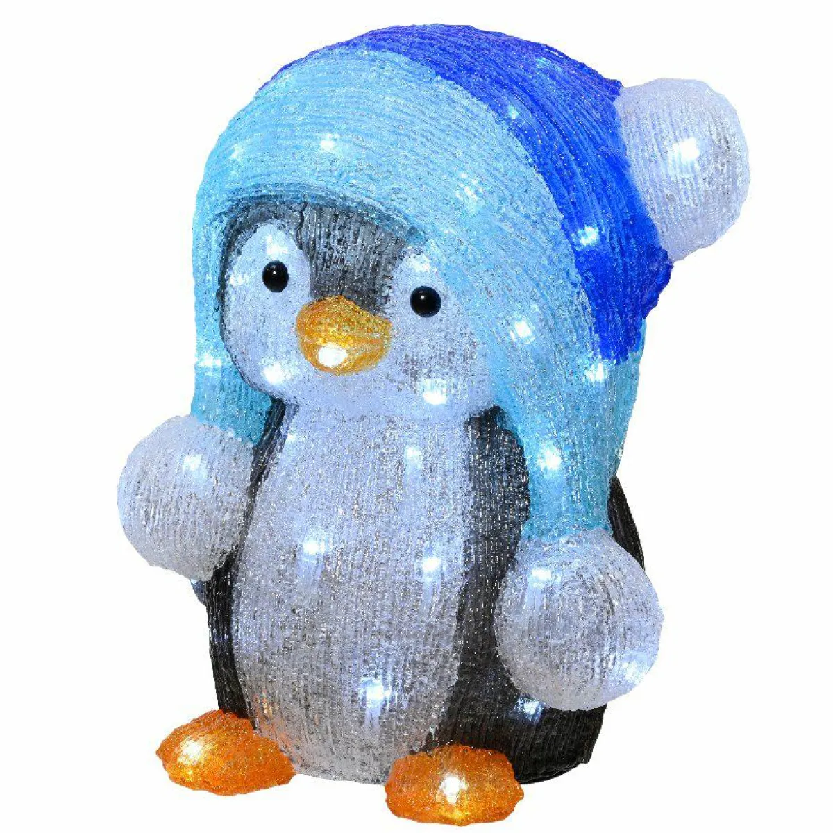 EMINZA Pingouin lumineux 60 LED (H33 cm) Fripon Blanc froid Clearance