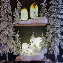 KAEMINGK Pingouin lumineux fibre de verre 8 LED (H50 cm) Zélian Blanc froid Clearance