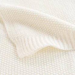 DOUCEUR D'INTERIEUR Plaid (150 cm) Tricotine Ecru Discount