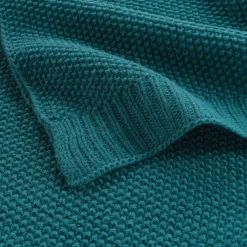DOUCEUR D'INTERIEUR Plaid (150 cm) Tricotine Vert émeraude Discount
