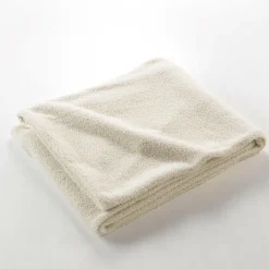 douceur d'intu017drieur Plaid bouclette (180 x 220 cm) Wooly Ecru
