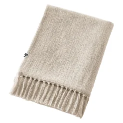 L'EFFET PAPILLON Plaid coton (180 x 220 cm) Sixtine Beige New