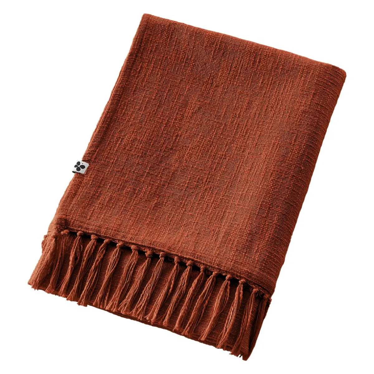 L'EFFET PAPILLON Plaid coton (180 x 220 cm) Sixtine Terracotta Online