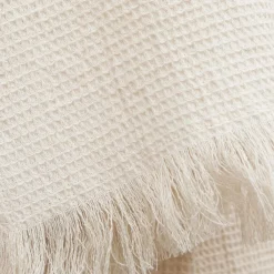 EMINZA Plaid coton nid d'abeille (180 x 220 cm) Eva Beige Best