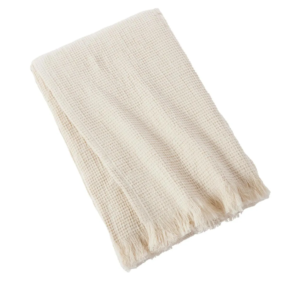 EMINZA Plaid coton nid d'abeille (180 x 220 cm) Eva Beige Best
