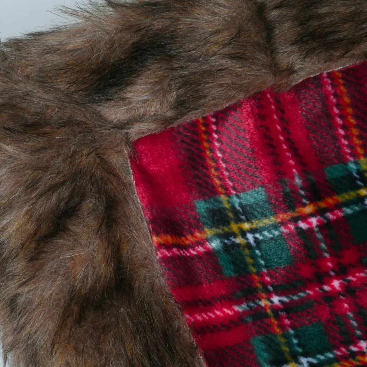 STOF Plaid de Noël en flanelle (130 x 160 cm) Carreaux Tartan et vert Rouge