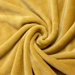 ATMOSPHERA Plaid doux (180 cm) Tendresse Jaune ocre Best