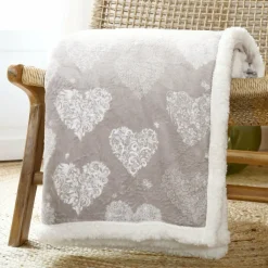 STOF Plaid doux (130 x 160 cm) Adelaïde Beige Discount