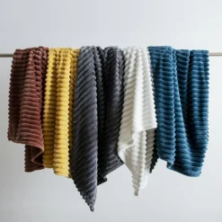 EMINZA Plaid doux (125 x 150 cm) Dune Jaune Outlet