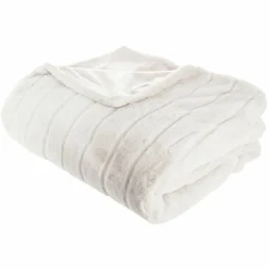 ATMOSPHERA Plaid doux (180 x 230 cm) Manoir Blanc