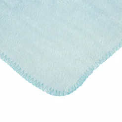 OSTARIA Plaid doux enfant (90 x 75 cm) et peluche Lapino Bleu Best
