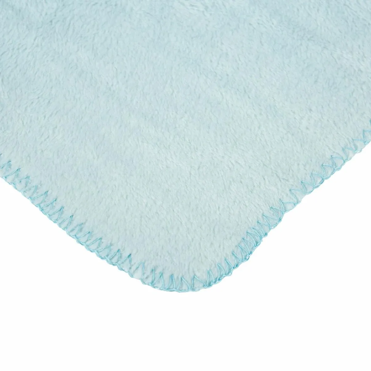 OSTARIA Plaid doux enfant (90 x 75 cm) et peluche Lapino Bleu Best