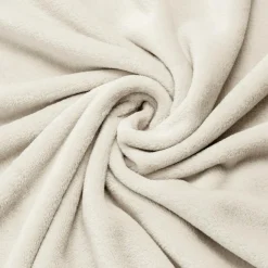 EMINZA Plaid doux flanelle (220 x 240 cm) Didou grège Beige Outlet