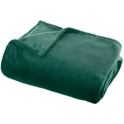 EMINZA Plaid doux flanelle (130 x 180 cm) Didou Vert Best