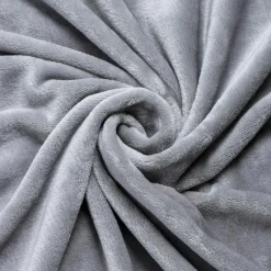 EMINZA Plaid doux flanelle (125 x 150 cm) Didou Gris clair Online