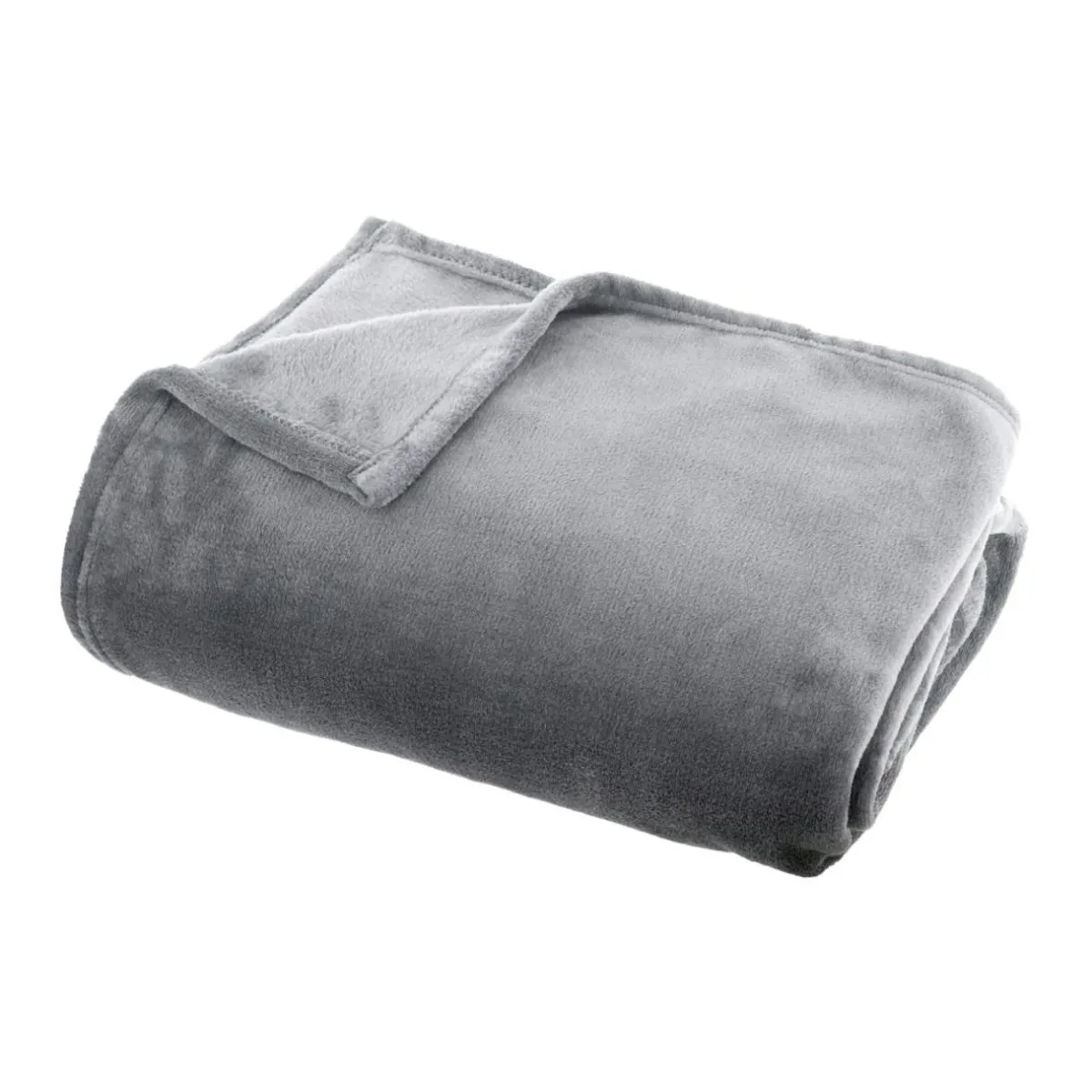 EMINZA Plaid doux flanelle (125 x 150 cm) Didou Gris clair Online
