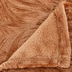 Atmosphera, cru017dateur d'intu017drieur Plaid doux flanelle (180 x 230 cm) Ryo Marron Clearance