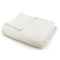 EMINZA Plaid doux flanelle (180 x 230 cm) Didou Ivoire Sale