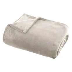 EMINZA Plaid doux flanelle (180 x 230 cm) Didou grège Beige Discount