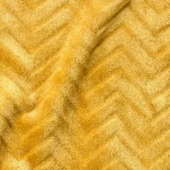 EMINZA Plaid doux flanelle (220 x 240 cm) Zag Jaune moutarde Discount