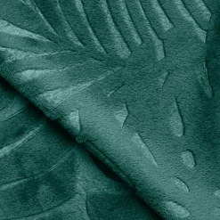 EMINZA Plaid doux flanelle (220 x 240 cm) Flore Vert Sale