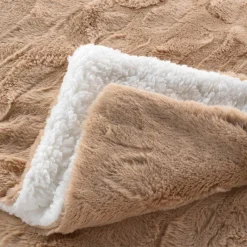 douceur d'intu017drieur Plaid fausse fourrure (125 x 150 cm) Foxy Taupe Outlet