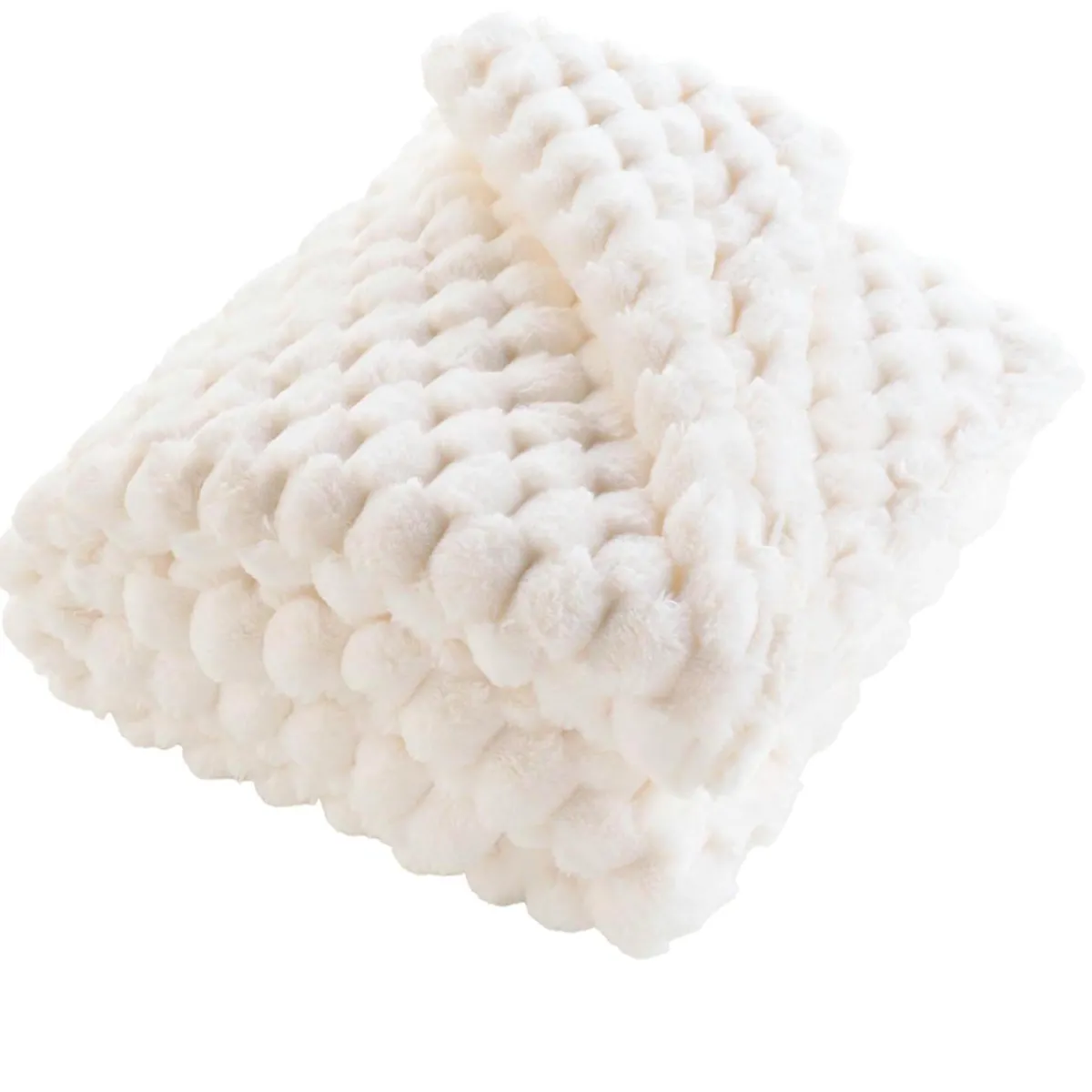 douceur d'intu017drieur Plaid fausse fourrure (220 x 240 cm) Frosty Ecru Hot