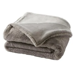 EMINZA Plaid fausse fourrure (140 x 200 cm) Finn Taupe Hot