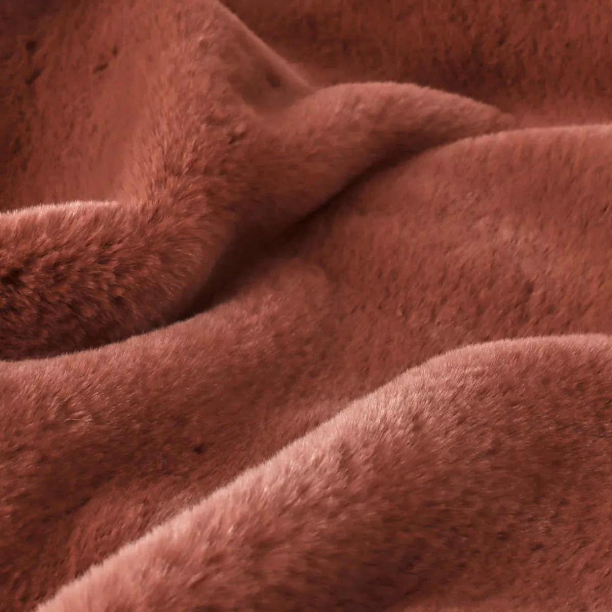 EMINZA Plaid fausse fourrure (140 x 200 cm) Finn Terracotta