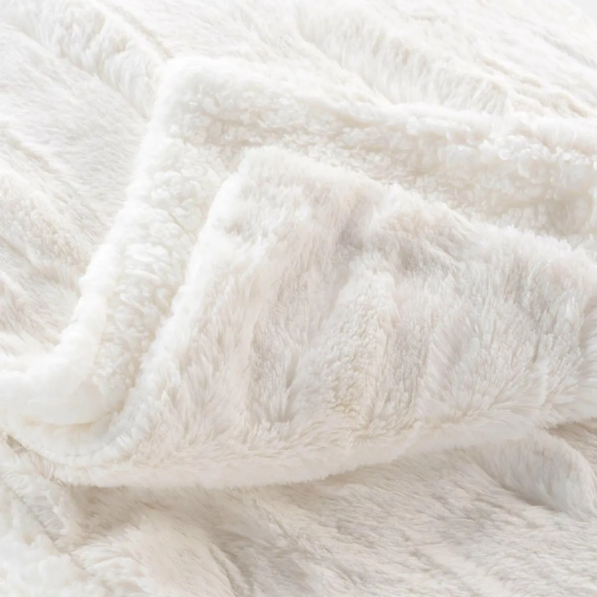 douceur d'intu017drieur Plaid fausse fourrure (180 x 220 cm) Foxy Ecru Beige Best