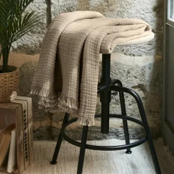 EMINZA Plaid gaze de coton (130 x 160 cm) Gaïa Ficelle Online
