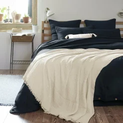 EMINZA Plaid gaze de coton (180 x 220 cm) Gaïa pampa Beige Best