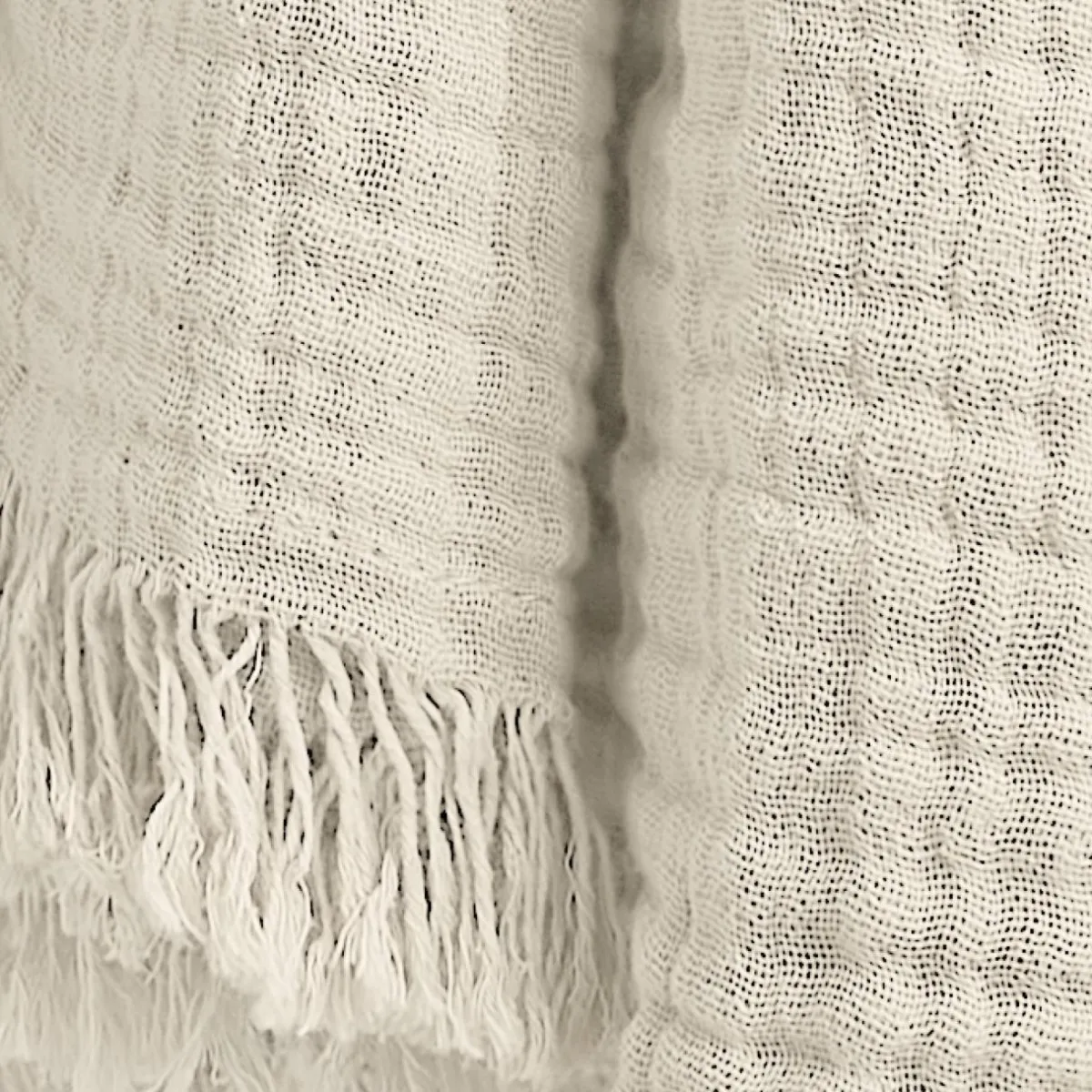 EMINZA Plaid gaze de coton (180 x 220 cm) Gaïa pampa Beige Best