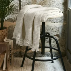 EMINZA Plaid gaze de coton (130 x 160 cm) Gaïa pampa Beige Clearance
