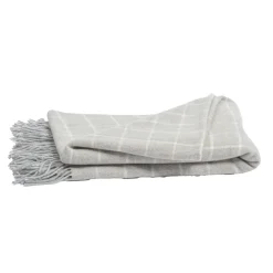 l'Effet Papillon Plaid laine et cachemire (140 x 200 cm) Camille Gris Discount