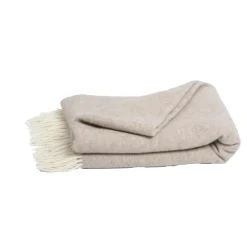 l'Effet Papillon Plaid laine et cachemire (140 x 200 cm) Côme Beige Hot